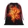 GDSHJKLW Abstract Fire Flowers Christmas Drawstring Gift Bags Christmas Wrapping Bags Xmas Treats Bags Goody Sweet Treat Candy Bags Christmas Party Favor Pouch (Large Medium Small) view 2