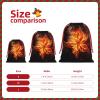 GDSHJKLW Abstract Fire Flowers Christmas Drawstring Gift Bags Christmas Wrapping Bags Xmas Treats Bags Goody Sweet Treat Candy Bags Christmas Party Favor Pouch (Large Medium Small) view 4
