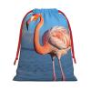 GDSHJKLW Flamingo In Water Ripple Christmas Drawstring Gift Bags Christmas Wrapping Bags Xmas Treats Bags Goody Sweet Treat Candy Bags Christmas Party Favor Pouch (Large Medium Small) view 1