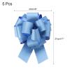 uxcell 5pcs 8 Inch Large Pull Bow Glitter Gift Wrapping Big Pull Bows Ribbon Light Blue for Wedding Baskets Presents Christmas Party view 2