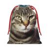 GDSHJKLW American Cat Usa Flag Christmas Drawstring Gift Bags Christmas Wrapping Bags Xmas Treats Bags Goody Sweet Treat Candy Bags Christmas Party Favor Pouch (Large Medium Small) view 2