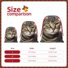GDSHJKLW American Cat Usa Flag Christmas Drawstring Gift Bags Christmas Wrapping Bags Xmas Treats Bags Goody Sweet Treat Candy Bags Christmas Party Favor Pouch (Large Medium Small) view 4