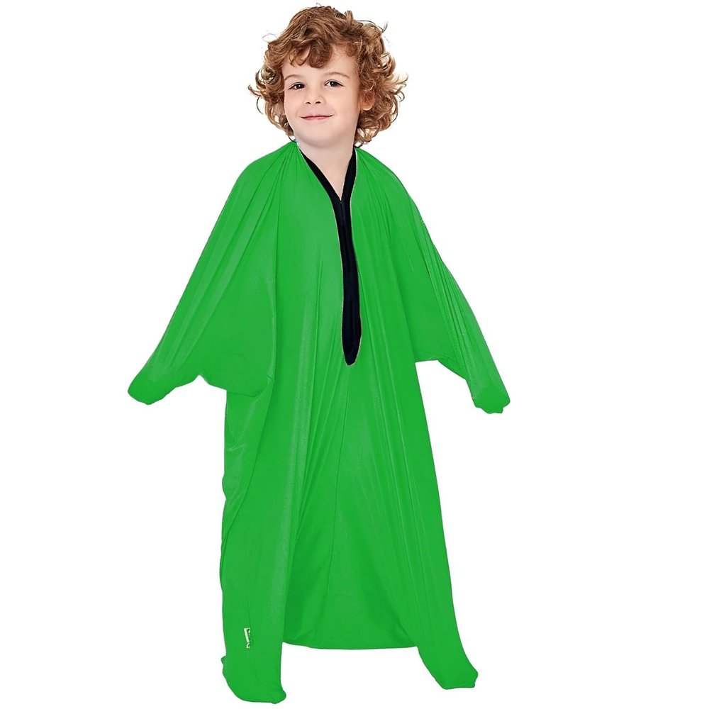 JDIUCDGV Full Body Sock Sensory Sox Stretchy Cozy Sensory Body Sock Sensory Sack Sensory Toys Increase Calm and Comfort(Green,S/Small)
