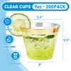 RACETOP 9 oz 200 Pack Plastic Cups with Gold Rim, Disposable Gold Rim Clear Plastic Cups for Parties, Gatherings, Weddings, and Festival Events view 2