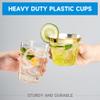 RACETOP 9 oz 200 Pack Plastic Cups with Gold Rim, Disposable Gold Rim Clear Plastic Cups for Parties, Gatherings, Weddings, and Festival Events view 3