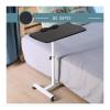 JDXQBLD Mobile Overbed Computer Table Mobile Lap Table, Days Overbed Table, Height-Adjustable from 60Cm - 90Cm,360 Swivel and 180 Tilt, Lockable Casters Table with Wheels Over,Black-55x32cm view 3