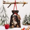 WSOIHFEC Christmas Gift Bags with Drawstring Christmas Wrapping Bags Chritmas Dog Gift Bags for Xmas Burlap Gift Bags Reusable Drawstring Bags Xmas Present Bags for Holiday Party Decorations Small view 1