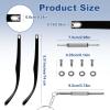 1 Pair Glasses Replacement Temple Black Eyeglasses Arms Leg Glasses Repair Kit Eyeglasses Replacement Accessories DIY Temples with Screw Washer Screwdriver Nose Pad Double Hinge for Sunglass view 2