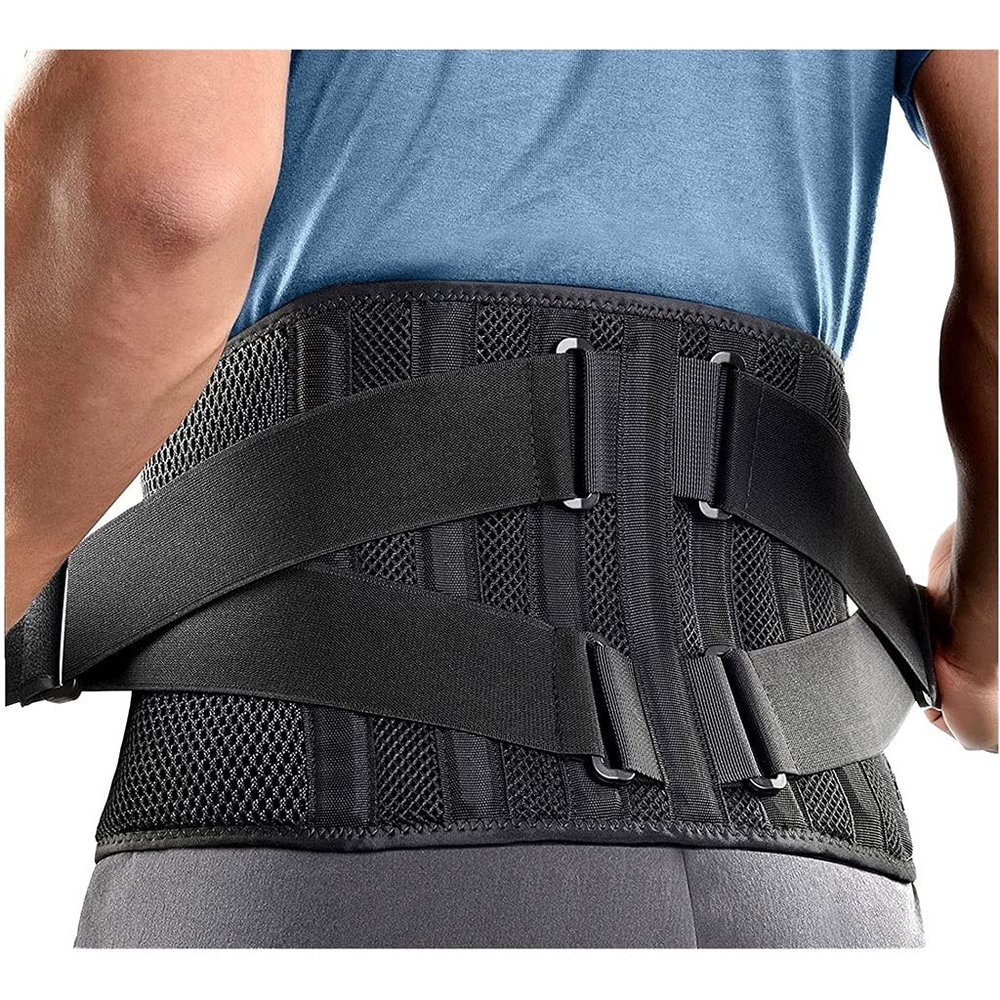 YHdtUO Back Support Belt For Men And Women, Lower Back Brace For Pain Relief Breathable Lumbar Brace For Heavy Lifting, Herniated Disc, Sciatica, Scoliosis Corrector (L)
