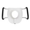 Nurnesy Toilet Lift, Toilet Seat Lift with Adjustable Removable Padded Arms and Fixed Lock Raised Toilet Seat with High Load Support for view 1