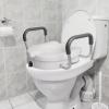 Nurnesy Toilet Lift, Toilet Seat Lift with Adjustable Removable Padded Arms and Fixed Lock Raised Toilet Seat with High Load Support for view 2