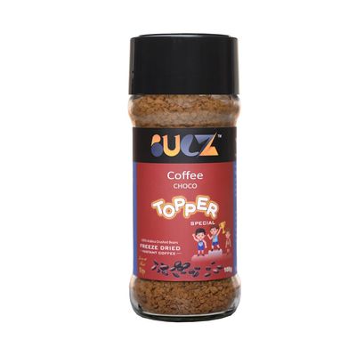 BULZ Original Premium Coffee Arabica Instant Coffee | Freeze Dried Coffee Powder | Espresso, Latte at Home | Easy to Use. (100 gram, Choco Topper Coffee)