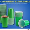 1InTheHome Green Plastic Cups 16 oz Disposable Party Cups for Beer, Wine, Cocktails, Soda, and Events (50 Pack) view 3