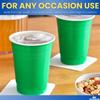 1InTheHome Green Plastic Cups 16 oz Disposable Party Cups for Beer, Wine, Cocktails, Soda, and Events (50 Pack) view 4