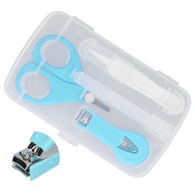 Baby Nail Clippers, Infant Nail Clippers 3 in 1 Baby Nail Care Set Baby Fingernail Clippers Baby Nail Clipper Baby Manicure Set for Infant Manicure Pedicure (Blue)