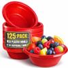 1InTheHome Red Plastic Bowls 12 Oz, Disposable Party Bowls - Red Soup Bowls (125 Pack) view 1