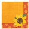 Thanksgiving Party Supplies Fall Sunflower Disposable Lunch Napkins (48 Total Napkins) - Napkins for Thanksgiving Dinner view 3