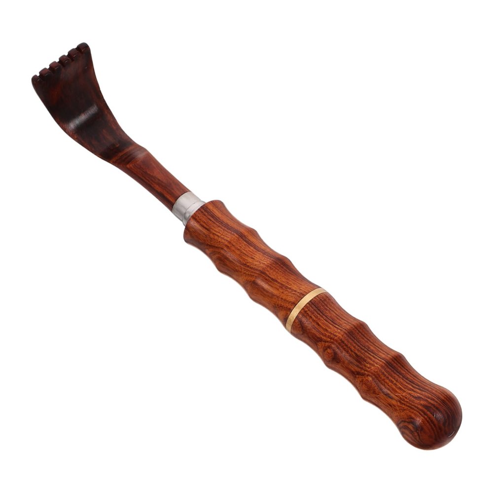 Gogogmee Relieve Itchiness Anywhere Portable Telescoping Back Scratcher Tool Made of Natural Wood Ideal for Men Kids