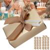 50pcs Wedding Party Candy Boxes, Candy Boxes Paper Party Favor Boxes Gift Wrap Boxes, Small Gift Boxes Candy Boxes with Gift Ribbons for 50th Anniversary Wedding Party (wedding small golden bow) view 3
