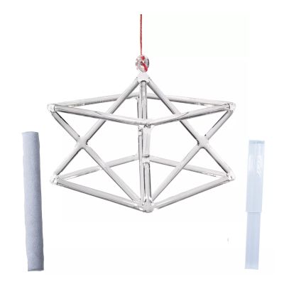 LZLYXZQ Chakra Optically Clear Quartz Crystal Singing Pyramid Merkaba with Two Types Striker for Sound Healing Meditation Prayer and Stress Reduction(7 inch)
