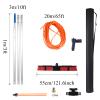 WAMVZYX Telescopic Cleaning Brush, Telescopic Hydrocleaner, Up to 3-12M, Water Powered, Cleaning Solar Panels 55cm Brush Head, Window Cleaning Kit, Washing Trucks, Bus, Cars (3 m) view 2