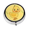 Cartoon Duck Portable Pill Box, can be Put into Wallet, Pocket, Lightweight Square 3 Compartment Pill Box, Convenient, Mini Round Pill Box view 1