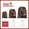 KOPUUYRD Funny Book Shelves Collection And Ladder Print Reusable Gift Bags,Stylish Drawstring Gift Bags,Birthday Gift Bag For All Occasions view 4