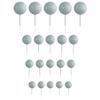 LKXHarleya 20pcs Cake Insert Topper, Foam Ball Cake Picks Mini Balloons Topper Decoration for Wedding Birthday Anniversary Party, Mixed 4 Sizes (Light Gray) view 3