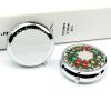 Christmas Wreath of Evergreen Branches Pill Box for Purse Pocket Small Round Pill Case Decorative Medicine Box Travel Medicine Tablet Case Vitamin Organizer Pill Container Holder Unique Gift view 4