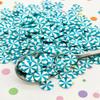 10mm Turquoise Blue Peppermint Polymer Clay Sprinkles, Larger Size Faux Mint Candy for Dessert Nail Art Slices - Non Edible (Turquoise Blue, Container) view 1