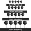 LKXHarleya 20pcs Cake Insert Topper, Foam Ball Cake Picks Mini Balloons Topper Decoration for Wedding Birthday Anniversary Party, Mixed 4 Sizes (Black) view 2
