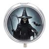 Death Scythe Pill Box for Purse Pocket Small Round Pill Case Decorative Medicine Box Travel Medicine Tablet Case Vitamin Organizer Pill Container Holder Unique Gift view 1