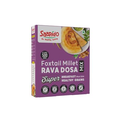 SAAPIDO Foxtail Millet Dosa Mix, (Dosa Batter) Natural and Healthy Food, Instant Millets Breakfast Mix- Rich in Protein & High Fiber (1.1 lbs)