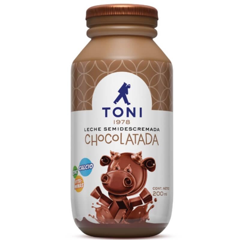 Toni Leche Sabor Chocolate/Chocolate and Fresa/Strawberry Flavor Milk (Pack of 24-12 Chocolate & 12 Fresa/Strawberry)