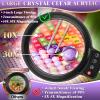 10X 30X Large Magnifying Glass with Light and Stand, 5-inch Lighted Magnifier, 72 LED 3 Color Modes Stepless Dimmable, Hands-Free Magnifying Glass Desk Lamp for Reading Craft Hobby Close Work Black view 2