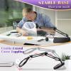 10X 30X Large Magnifying Glass with Light and Stand, 5-inch Lighted Magnifier, 72 LED 3 Color Modes Stepless Dimmable, Hands-Free Magnifying Glass Desk Lamp for Reading Craft Hobby Close Work Black view 3