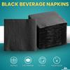 1InTheHome Black Cocktail Napkins, Beverage Napkins, Cocktail Napkins Paper, 2-Ply, Disposable, Unfolded, 9 1/2 Inches, 250 Pack view 2