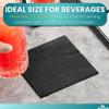 1InTheHome Black Cocktail Napkins, Beverage Napkins, Cocktail Napkins Paper, 2-Ply, Disposable, Unfolded, 9 1/2 Inches, 250 Pack view 4