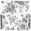 100 Black & White Floral Cocktail Beverage Napkins Disposable Paper Spring Flowers Dessert Napkin for Spring Flower Wedding Holiday Birthday Party Bridal & Baby Shower Tableware Party Supplies view 1
