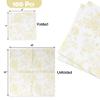 100 Yellow & White Floral Cocktail Beverage Napkins Disposable Paper Spring Flowers Dessert Napkin for Spring Flower Wedding Holiday Birthday Party Bridal & Baby Shower Tableware Party Supplies view 2