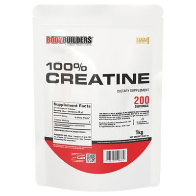 BODY BUILDERS 100% Creatine, Unflavored, 2.2lb, 200 Servings