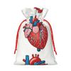 KMNHBGF (Human Anatomy Heart Chart) Christmas Fabric Gift Bags With Drawstring, Presents Decorations, For Xmas Party Festival Gift Wrapping, Reusable Party Favor Goodie Bag view 2