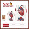 KMNHBGF (Human Anatomy Heart Chart) Christmas Fabric Gift Bags With Drawstring, Presents Decorations, For Xmas Party Festival Gift Wrapping, Reusable Party Favor Goodie Bag view 4