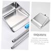 SECFOU Stainless Steel Dustpan Long Handle Garbage Pan for Cleaning Dust Brush for Trash Collector Pan Random Style view 4