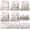 100 Pcs Wildflower Plates Party Supplies Spring Flower Paper Plates Wildflower Baby Shower Decorations 9'' and 7'' Square Dessert Disposable Tableware Set for Summer Picnic Wedding Birthday Tea Party view 1
