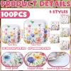 100 Pcs Wildflower Plates Party Supplies Spring Flower Paper Plates Wildflower Baby Shower Decorations 9'' and 7'' Square Dessert Disposable Tableware Set for Summer Picnic Wedding Birthday Tea Party view 3