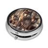 Wolf Forest Winter Pill Box 3 Compartment Pill Case, Portable Medicine Pill Organizer for Pocket Purse Pill Box Decorative Metal Medicine Vitamin Organizer view 2