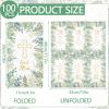 100PCS Greenery Religious Paper Napkins 3 Ply Blessed Cross Disposable Hand Towels for Bathroom Decorative Eucalyptus Guest Napkins for First Communion Holy Baptism Wedding Religious Spring Party view 2