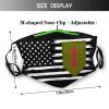 Rqwaaed Us First Infantry Division USA American Flag Face Mask Washable Reusable Adults Breathable With 2 Filters view 4