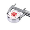 Spinning Flowers Portable Round Pill Box, can fit into Wallet Pocket Lightweight 3 Compartment Pill Box, Carry Pill Box with You view 4